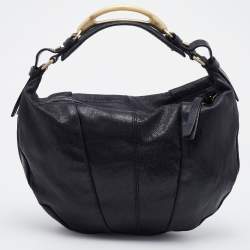 Givenchy Black Crackle Leather Hobo