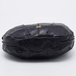 Givenchy Black Crackle Leather Hobo