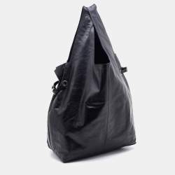 Pre Owned Givenchy Black Leather Hobo
