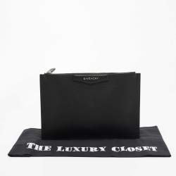 Pre Owned Givenchy Black Leather Medium Antigona Pouch