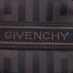 Pre Owned Givenchy Brown Signature Fabric Coin Purse