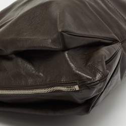 Pre Owned Givenchy Brown Ostrich(Leg) and Leather Elschia Billy Sac Hobo