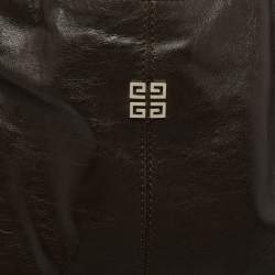 Pre Owned Givenchy Brown Ostrich(Leg) and Leather Elschia Billy Sac Hobo