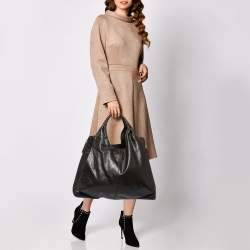 Pre Owned Givenchy Brown Ostrich(Leg) and Leather Elschia Billy Sac Hobo