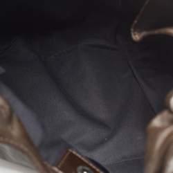 Pre Owned Givenchy Brown Ostrich(Leg) and Leather Elschia Billy Sac Hobo