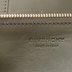 Pre Owned Givenchy Olive Green Leather Large Antigona Shopper Tote