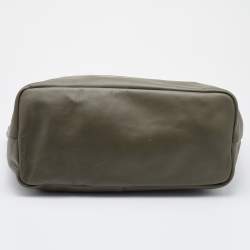 Pre Owned Givenchy Olive Green Leather Large Antigona Shopper Tote