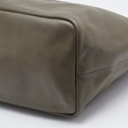 Pre Owned Givenchy Olive Green Leather Large Antigona Shopper Tote