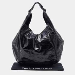 Pre Owned Givenchy Black Leather Hobo 