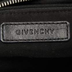 Pre Owned Givenchy Black Monogram Embossed Leather Zip Hobo