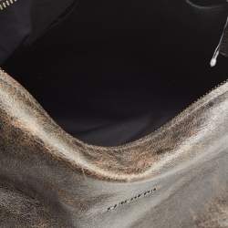 Pre Owned Givenchy Brown Two Tone Leather Large Pandora Shoulder Bag