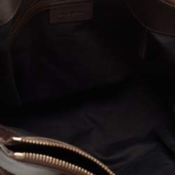 Givenchy Dark Brown Monogram Canvas and Leather Double Zip Tote 