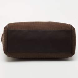Givenchy Dark Brown Monogram Canvas and Leather Double Zip Tote 