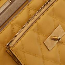 Pre Owned Givenchy Mustard Leather GV3 Shoulder Bag