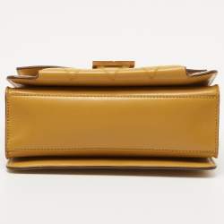 Pre Owned Givenchy Mustard Leather GV3 Shoulder Bag