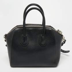 Pre Owned Givenchy Black Leather Mini Antigona Satchel