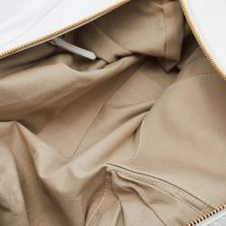Givenchy White Leather Button Snap Satchel