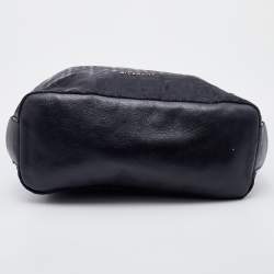 Pre Owned Givenchy Black Monogram Nylon and Leather Hobo
