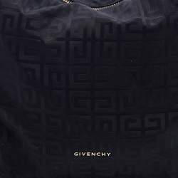 Pre Owned Givenchy Black Monogram Nylon and Leather Hobo