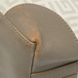 Givenchy White/Grey Monogram Coated Canvas and Leather Tote