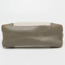Givenchy White/Grey Monogram Coated Canvas and Leather Tote