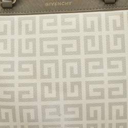 Givenchy White/Grey Monogram Coated Canvas and Leather Tote