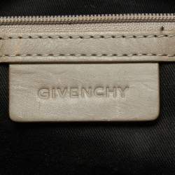 Givenchy White/Grey Monogram Coated Canvas and Leather Tote