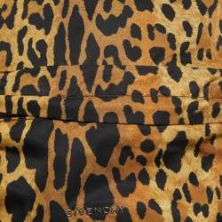 Givenchy Brown/Black Leopard Print Nylon and Leather Backpack