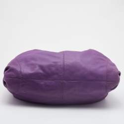 Pre Owned Givenchy Purple Leather Hobo