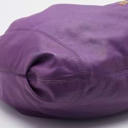 Pre Owned Givenchy Purple Leather Hobo