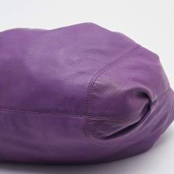 Pre Owned Givenchy Purple Leather Hobo