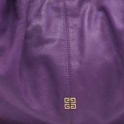 Pre Owned Givenchy Purple Leather Hobo