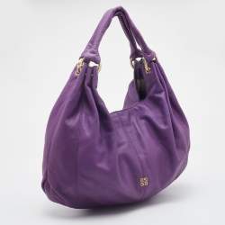 Pre Owned Givenchy Purple Leather Hobo