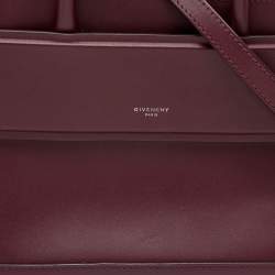 Givenchy Burgundy Leather Mini Horizon Crossbody Bag
