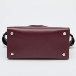 Givenchy Burgundy Leather Mini Horizon Crossbody Bag