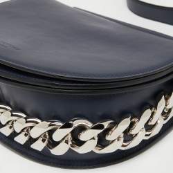 مملوكة مسبقًا Givenchy Navy Blue Leather Mini Infinity Saddle Bag