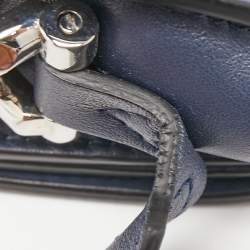 مملوكة مسبقًا Givenchy Navy Blue Leather Mini Infinity Saddle Bag