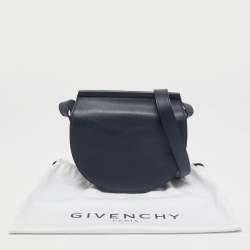 مملوكة مسبقًا Givenchy Navy Blue Leather Mini Infinity Saddle Bag