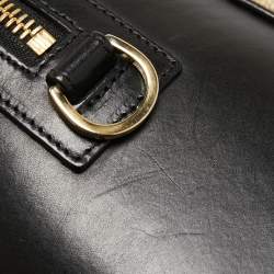 Pre Owned Givenchy Black/Beige Leather and Canvas Small Lucrezia Satchel