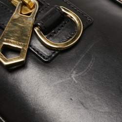 Pre Owned Givenchy Black/Beige Leather and Canvas Small Lucrezia Satchel