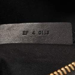 Pre Owned Givenchy Black/Beige Leather and Canvas Small Lucrezia Satchel