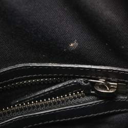 Pre Owned Givenchy Black/Beige Leather and Canvas Small Lucrezia Satchel