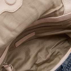 Pre Owned Givenchy White/Blue Leather and Monogram Denim Flap Baguette