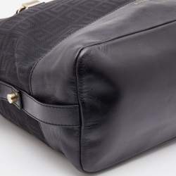 Givenchy Black Monogram Canvas and Leather Zip Satchel
