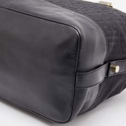 Givenchy Black Monogram Canvas and Leather Zip Satchel