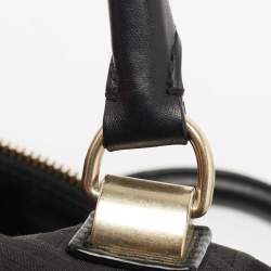 Givenchy Black Monogram Canvas and Leather Zip Satchel
