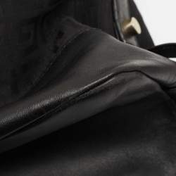 Givenchy Black Monogram Canvas and Leather Zip Satchel