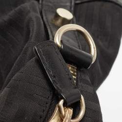 Givenchy Black Monogram Canvas and Leather Zip Satchel