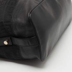Givenchy Black Monogram Canvas and Leather Zip Satchel