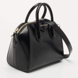 Pre Owned Givenchy Black Leather Mini Antigona Satchel